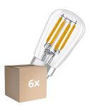 Multipack 6x Osram LED Special E14 Tubular Bulb T26 Filament Clear 2.8W 250lm - 827 Extra Warm White | Dimmable - Replaces 25W