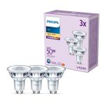 Multipack 3x Philips LED Spot GU10 PAR16 5W 355lm 36D - 827 Extra Warm White