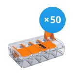 Multipack 50x Wago 221-415 Connector Compact | 5 Wire Connection - Cage Clamp