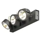 SLV Kalu Triple Wall and Ceiling Light Aluminium Black 47W 3400lm - 830 Warm White | Dimmable 