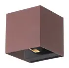 D'Lite Wall Light Nova Aluminium Rust Up & Down 4.9W 480lm - 830 Warm White | IP54 - Adjustable Beam Angle